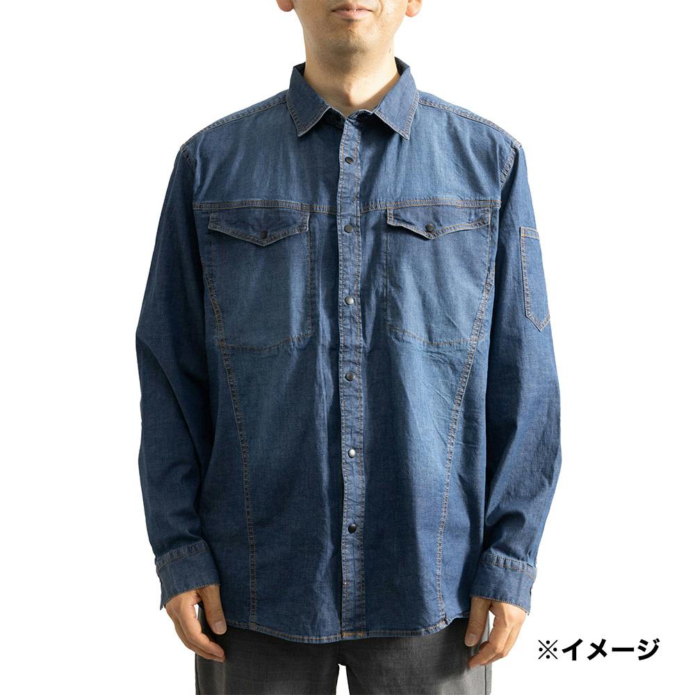 ストレッチデニムシャツ ネイビー M | 作業着・作業服・安全靴 通販