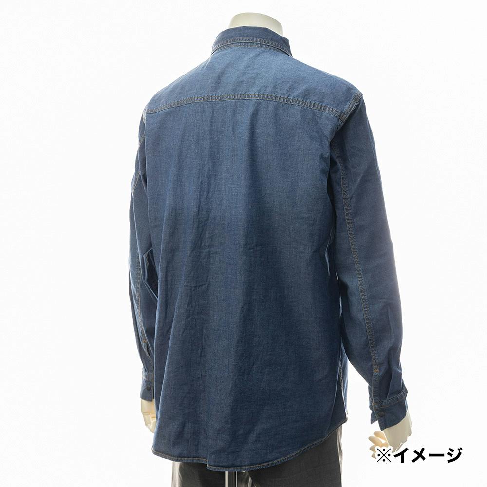 ストレッチデニムシャツ ネイビー LL | 作業着・作業服・安全靴 通販