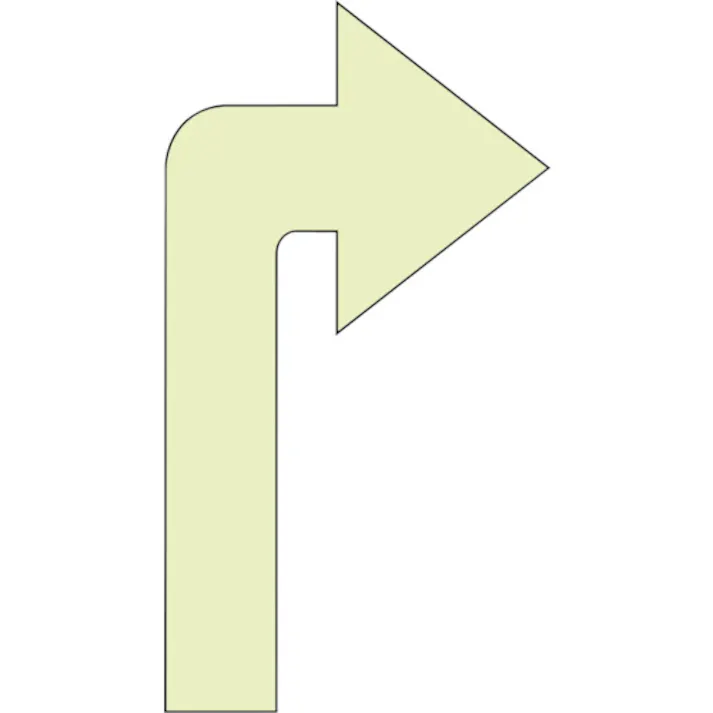 【CAINZ-DASH】グリーンクロス 蓄光矢印ステッカー 右折 1150411032【別送品】