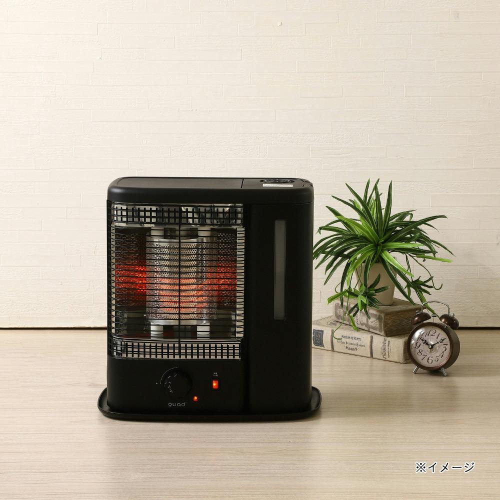 帯電した強い風が磁場 スチーム加湿機能付 電気ストーブ WARMTH QUADS