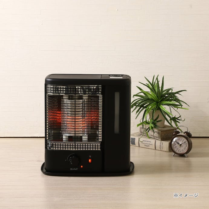 クワッズ スチーム加湿機能付電気ストーブ WARMTH(ウォームス) QS213BK