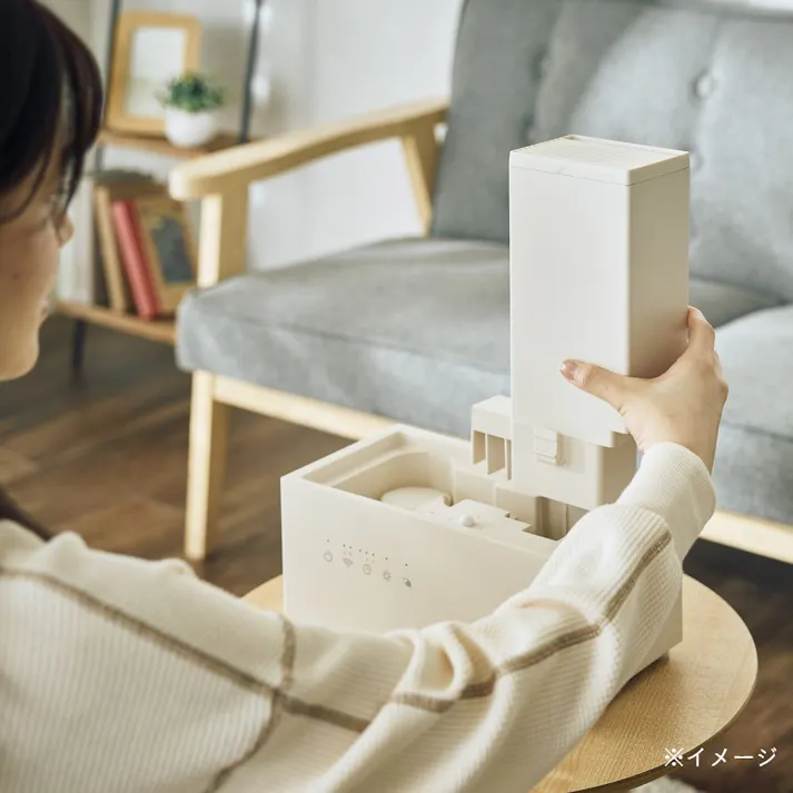 上部給水式 スチーム加湿器 ERU MOIST CLEAR アイボリー QS562