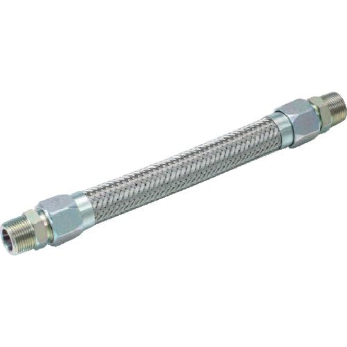 【CAINZ-DASH】テクノフレックス メタルタッチ式非溶接型フレキシブルホース　Ｓ２１５－２５Ａｘ１０００Ｌ　オスｘオスアダプター　ＳＳ４００ S215-25AX1000L MXM SS400【別送品】