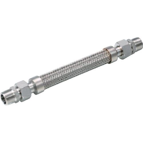 【CAINZ-DASH】テクノフレックス 袋ナット・アダプター型フレキシブルホース　Ｓ２２５Ｔ－２０ＡＸ１０００Ｌ　オスＸオスアダプター３０４ＳＳ S225T-20AX1000L MXM 304SS【別送品】