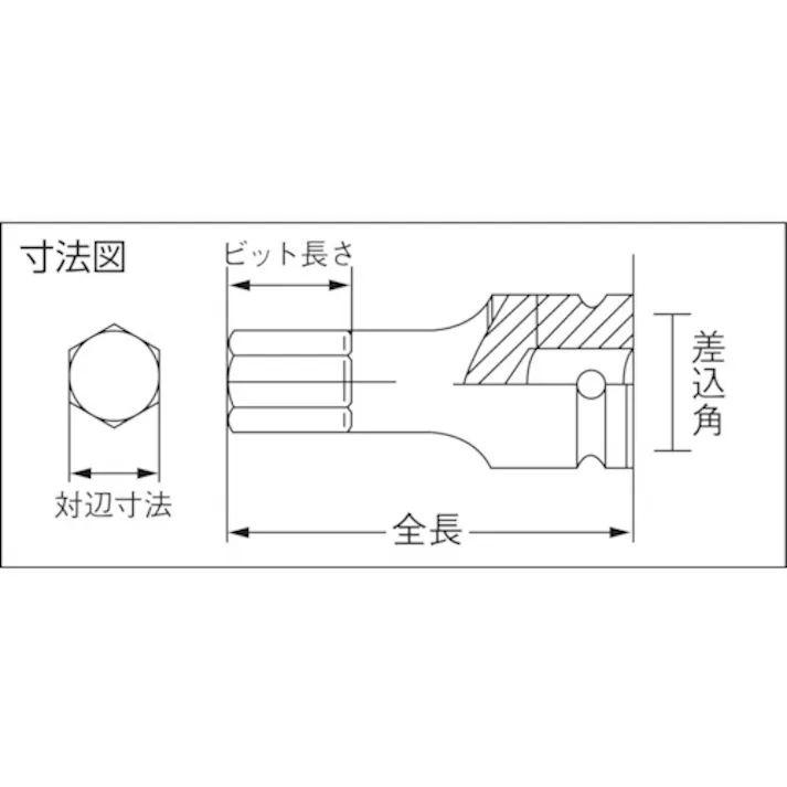 【CAINZ-DASH】水戸工機 3/4 ヘックスソケット パワータイプ 19mm P619HT【別送品】