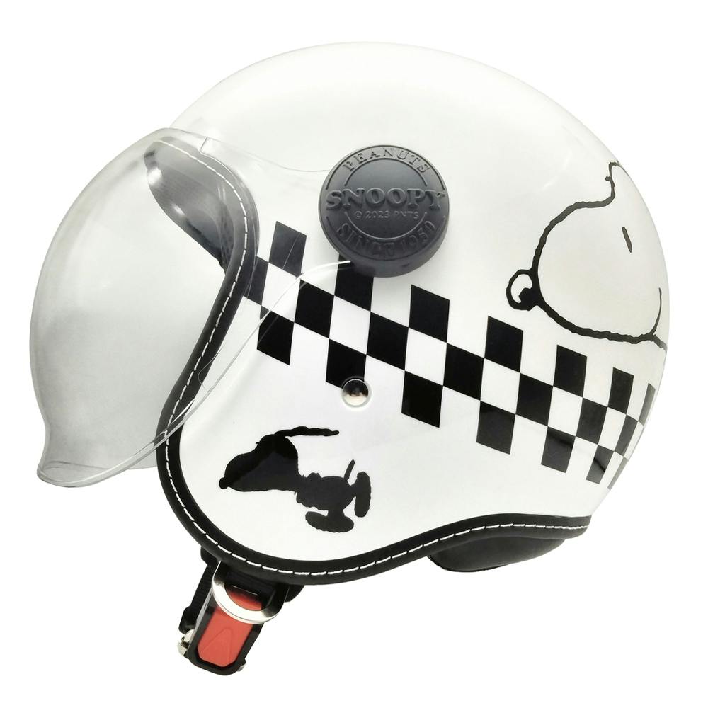 SNOOPY ジェットシールドヘルメット MLサイズ チェッカーフラッグ SNJ