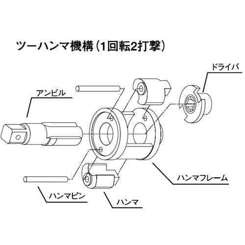 【CAINZ-DASH】ヨコタ工業 インパクトレンチ　ＹＷ－１９Ｃ YW-19C【別送品】