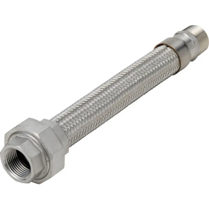 【CAINZ-DASH】南国フレキ工業 ユニオン・ニップル式フレキシブルホース 継手SUS304(ALLSUS304) 32A×500L NK-1900/SUS304-32A-500L【別送品】