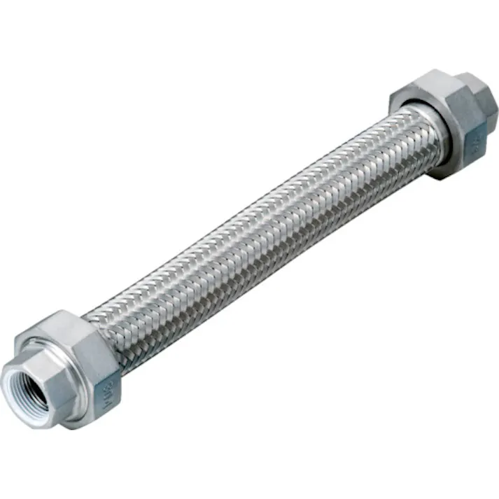 【CAINZ-DASH】南国フレキ工業 シールコートユニオン式フレキシブルホース(無溶接式) ユニオンSUS304(ALLSUS304) 15A×300L NK-1100-P/SUS304-15A-300L【別送品】