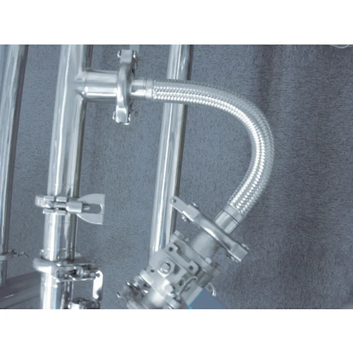 【CAINZ-DASH】南国フレキ工業 サニタリーフランジ(フェルール)式フレキシブルホース SNTタイプ ALLSUS304 1.0S×1000L NK-1800SNT/SUS304-1.0S-1000L【別送品】