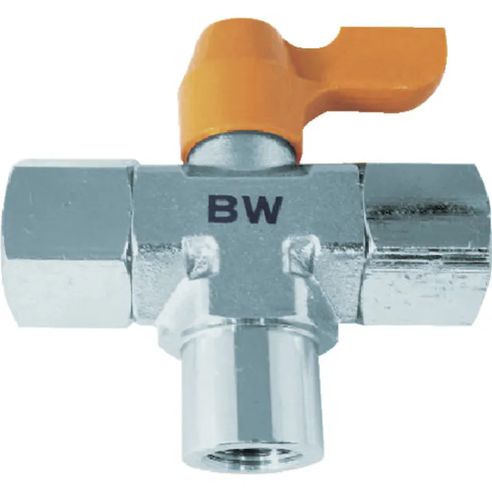 【CAINZ-DASH】アソー ボールバルブ エースボール 縦型三方弁 両内ねじ型 PT1/8×PT1/8 BW-5111R【別送品】