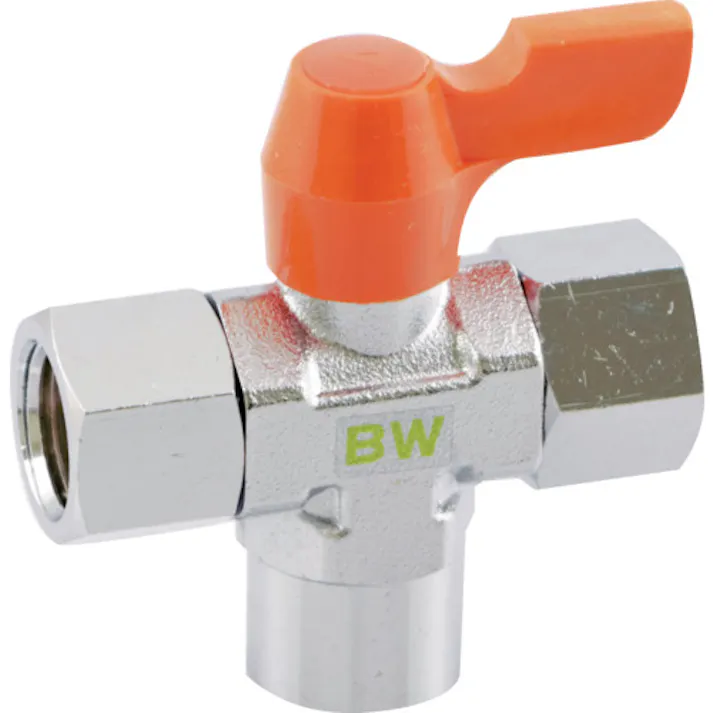 【CAINZ-DASH】アソー ボールバルブ エースボール 縦型三方弁 両内ねじ型 PT1/8×PT1/8 BW-5111R【別送品】