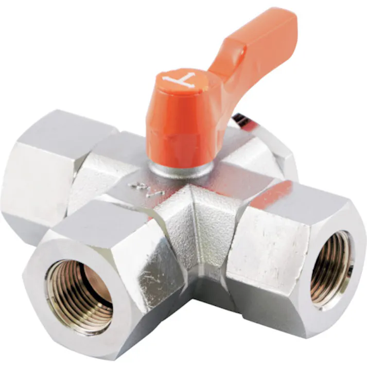 【CAINZ-DASH】アソー 内×内ネジ型(Tポート)(RoHS指令相当品) 三方 PT1/2 BX-2444R-S1【別送品】