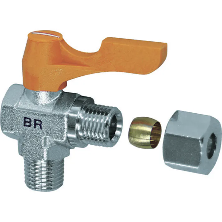 【CAINZ-DASH】アソー ボールバルブ エースボール リングジョイント型 PT3/8×Φ8 BR-3308【別送品】