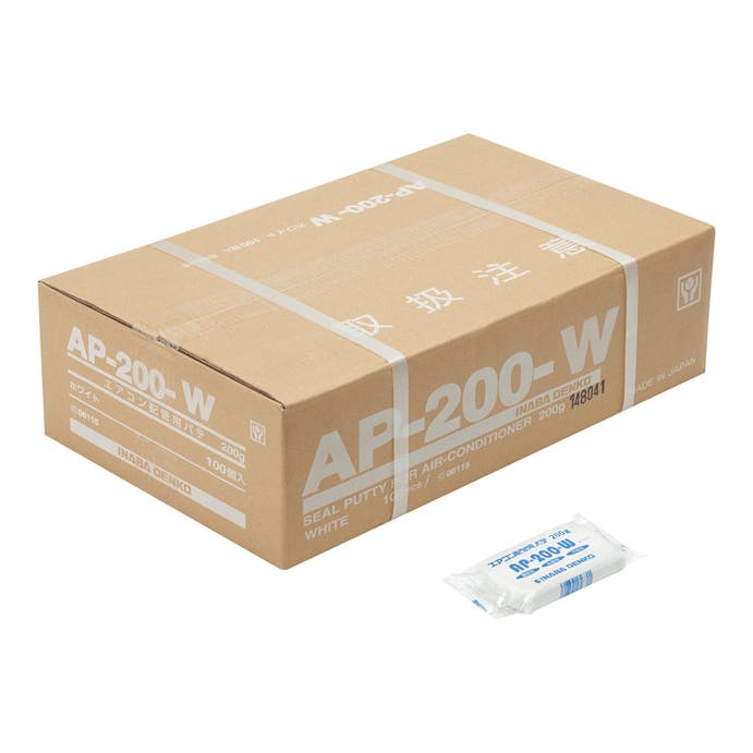 因幡電工 エアコン用シールパテ 200g ホワイト色 100個入 AP-200-W