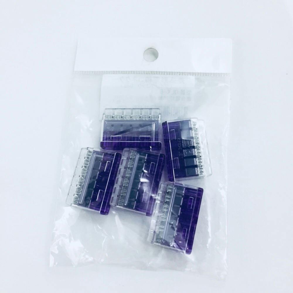 ニチフ クイックロック 差込型電線コネクタ 6極用 紫透明 QLX-6