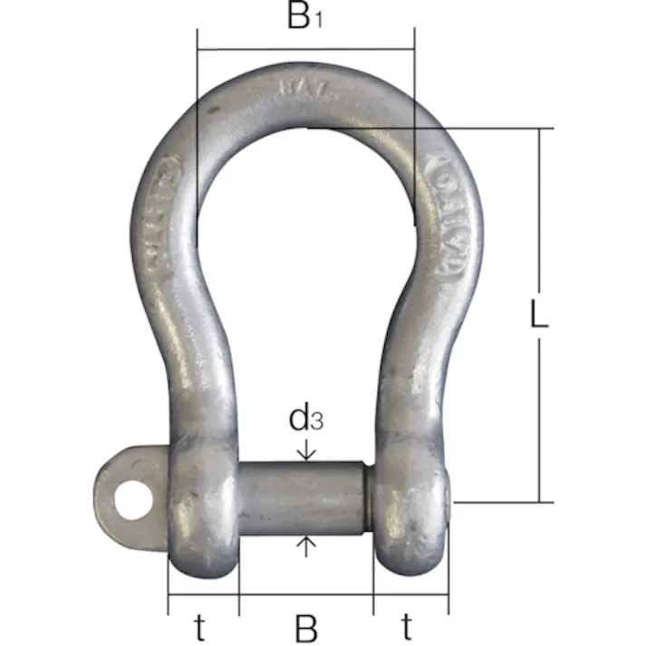 【CAINZ-DASH】大洋製器工業 TAIYOシャックル 黒 BD-18(1004855) BD-18【別送品】