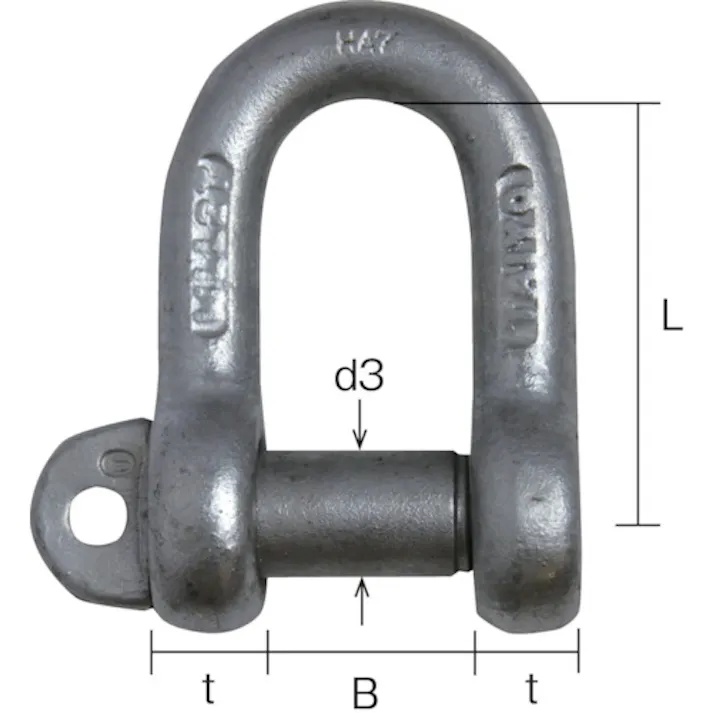 【CAINZ-DASH】大洋製器工業 TAIYOシャックル 黒 SD-28(1006271) SD-28【別送品】