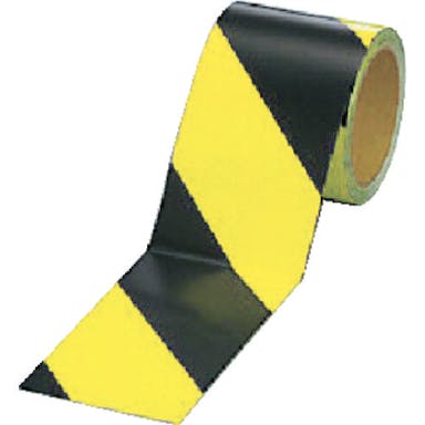 【CAINZ-DASH】ユニット 蛍光反射テープ　黄／黒　黄部反射　９０ｍｍ幅×１０ｍ巻【別送品】