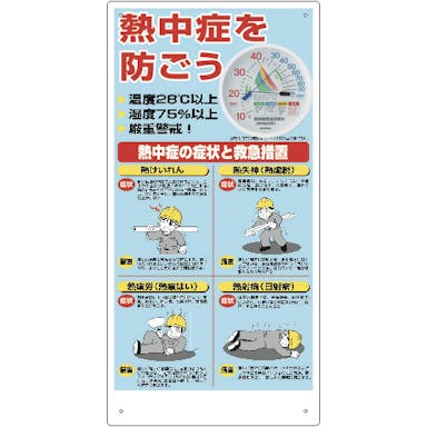 【CAINZ-DASH】ユニット 熱中症対策標識　温湿度計付 HO-18【別送品】