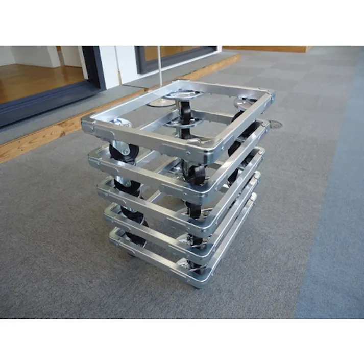 【CAINZ-DASH】オーエム機器 ドーリーDLF型 縦400~500X横500~600X75φ DLF-7545【別送品】