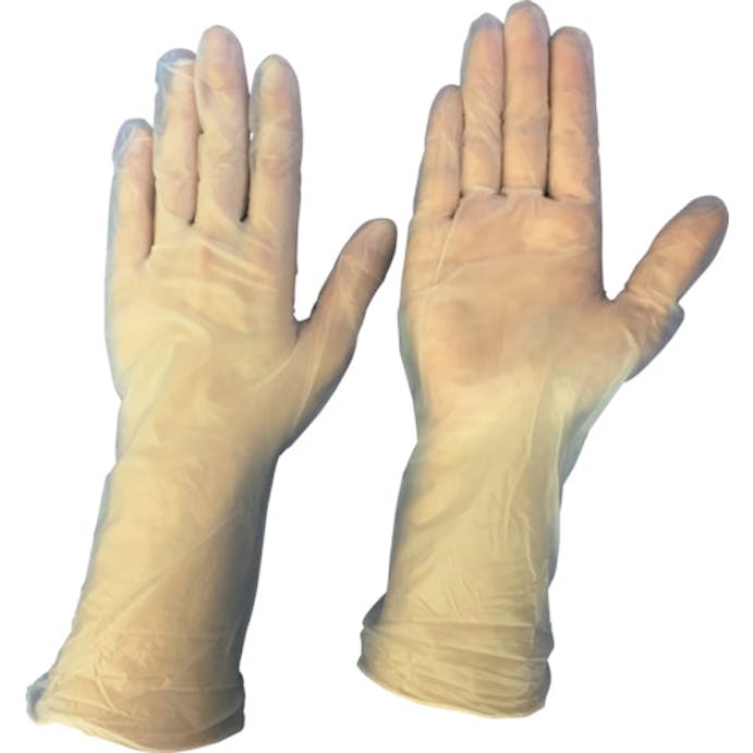 【CAINZ-DASH】ＰＶＣ手袋ロング　スムースタイプＸＬサイズ　（１００枚入）【別送品】, , product