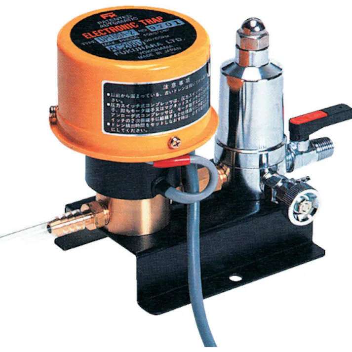 【CAINZ-DASH】フクハラ ドレン排出器 電子トラップ (圧力開閉式・アンローダー式兼用) 単相100V UP155-1E【別送品】