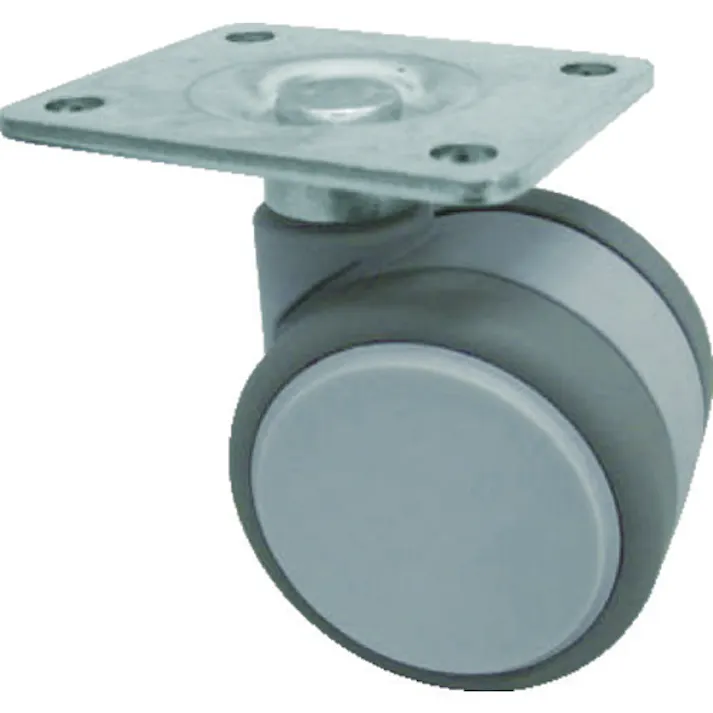 【CAINZ-DASH】東海キャスター プレート式双輪キャスター 50径 自在 角座 F050F【別送品】