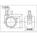 【CAINZ-DASH】東海キャスター ねじ込み双輪キャスター　５０径　自在Ｓ付　Ｍ１２ｘ１．７５ F050N12S【別送品】