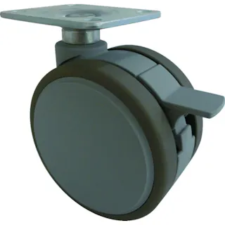 【CAINZ-DASH】東海キャスター プレート式双輪キャスター 60径 自在S付 F060S【別送品】