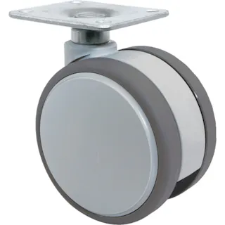 【CAINZ-DASH】東海キャスター プレート式双輪キャスター 75径 自在 F075【別送品】