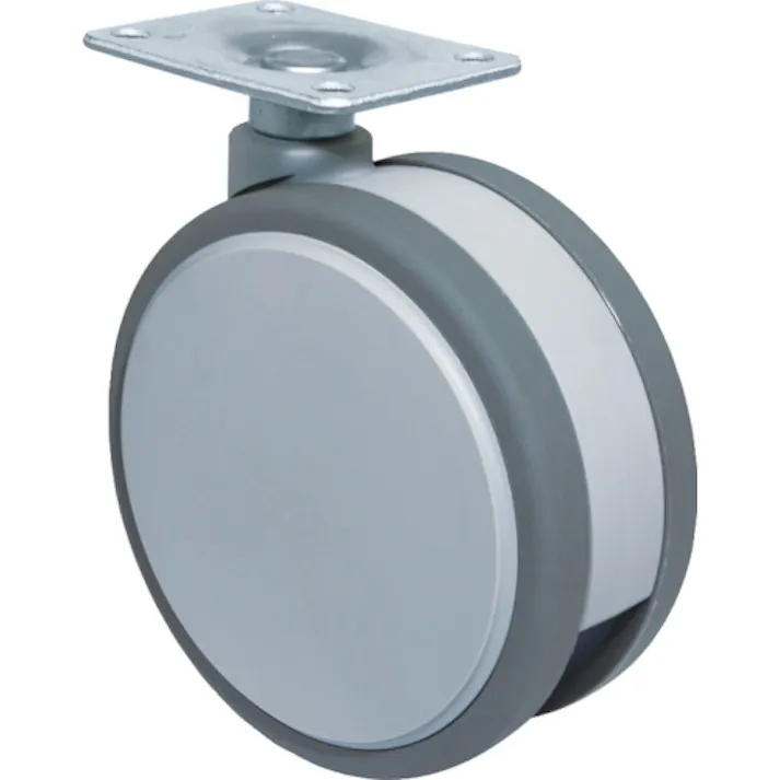 【CAINZ-DASH】東海キャスター プレート式双輪キャスター 100径 自在 F100【別送品】