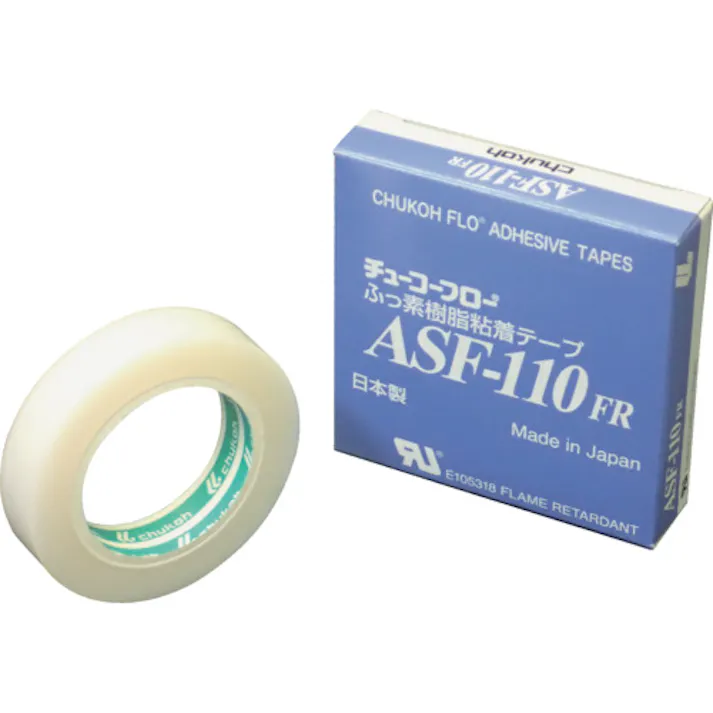 【CAINZ-DASH】中興化成工業 フッ素樹脂フィルム粘着テープ ASFー110FR 0.23t×13w×5m ASF110FR23X13X5【別送品】