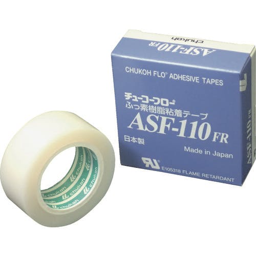 チューコーフロー フッ素樹脂フィルム粘着テープ ASFー110FR 0.18t×25w