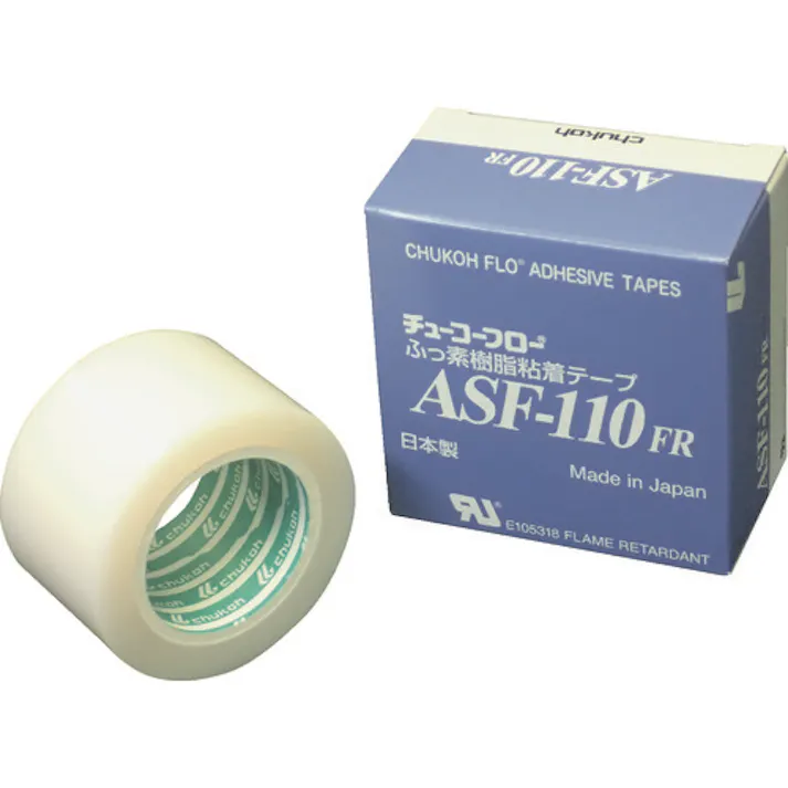 【CAINZ-DASH】中興化成工業 フッ素樹脂フィルム粘着テープ ASFー110FR 0.23t×38w×5m ASF110FR23X38X5【別送品】