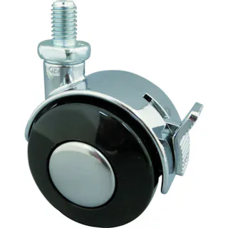 【CAINZ-DASH】東信製作所 ねじ込み双輪キャスター 40径 自在ストッパー付 ボルトM10X1.5 US40-BM10XP1.5【別送品】