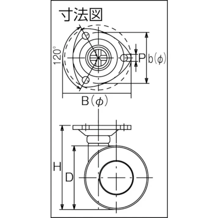 【CAINZ-DASH】東信製作所 プレート式双輪キャスター 50径 自在 TW50-P【別送品】