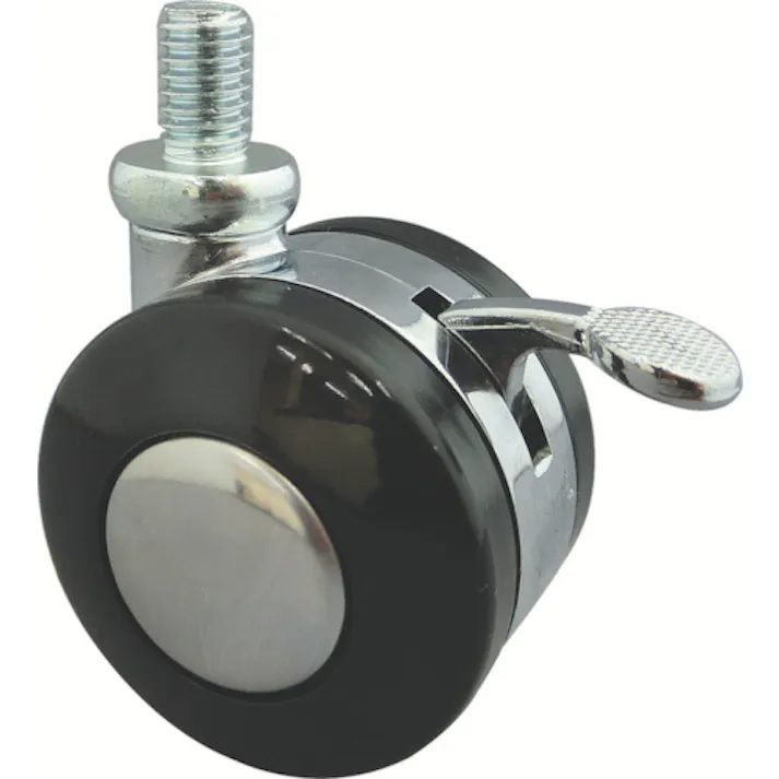 【CAINZ-DASH】東信製作所 ねじ込み双輪キャスター 50径 自在ストッパー付 ボルトM12X1.75 TWS50-BM12XP1.75【別送品】
