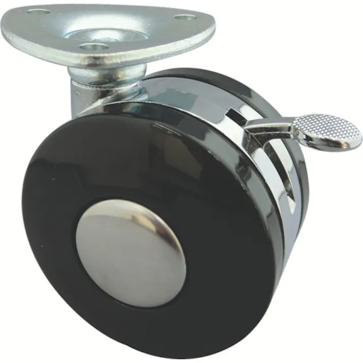 【CAINZ-DASH】東信製作所 プレート式双輪キャスター 60径 自在ストッパー付 TWS60-P【別送品】