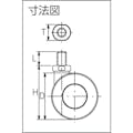 【CAINZ-DASH】東信製作所 ねじ込み双輪キャスター　６０径　自在ボルト　Ｍ１０ｘ１．５ TW60-BM10XP1.5【別送品】