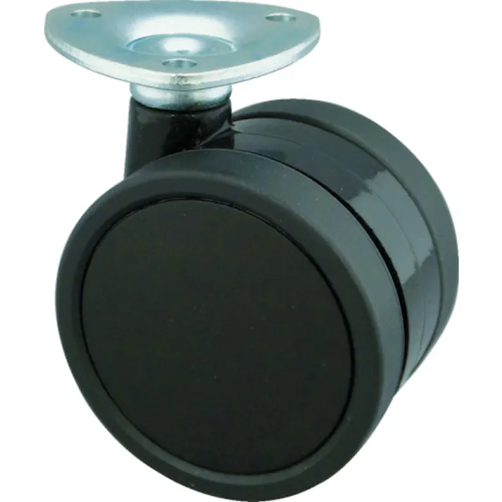 【CAINZ-DASH】東信製作所 プレート式双輪キャスター 50径 自在 TU50-P【別送品】