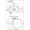 【CAINZ-DASH】東信製作所 プレート式双輪キャスター　７５径　自在 KT75-P【別送品】