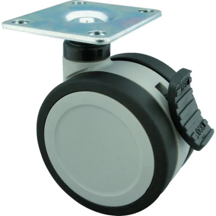 【CAINZ-DASH】東信製作所 プレート式双輪キャスター 125径 自在ダブルストッパー付 KTSD125-P【別送品】