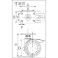 【CAINZ-DASH】東信製作所 プレート式双輪キャスター　１２４径　自在ダブルストッパー付 X(WSP)5-P【別送品】