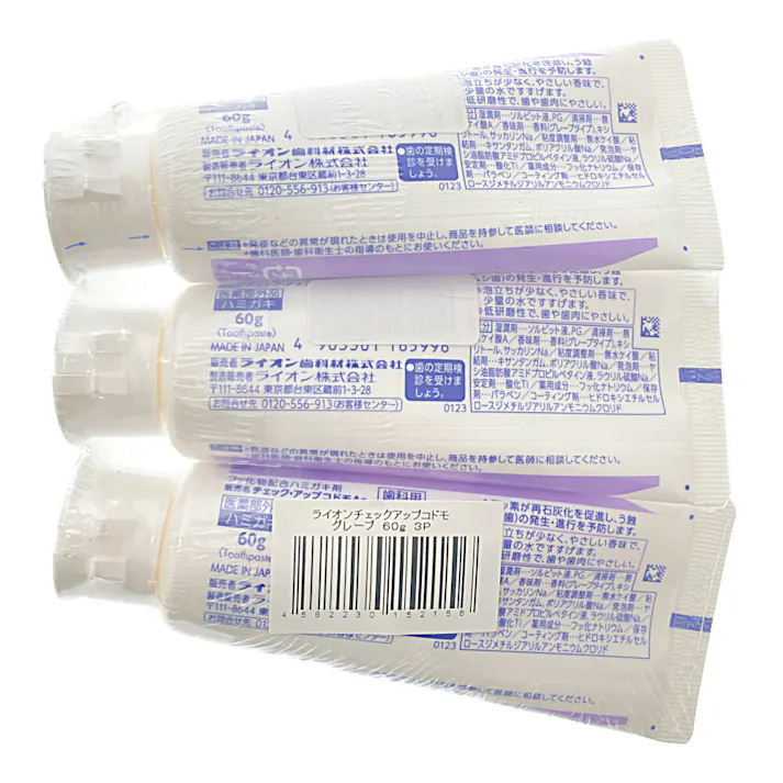 ライオンチェックアップコドモ グレープ 60g×3