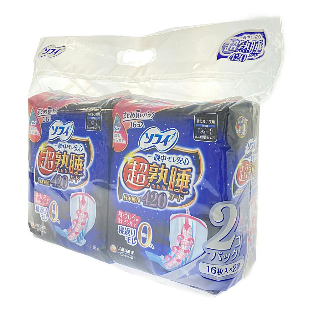 ソフィ 超熟睡ガード 420 まとめ買い 16枚×2(販売終了) | 生理用品