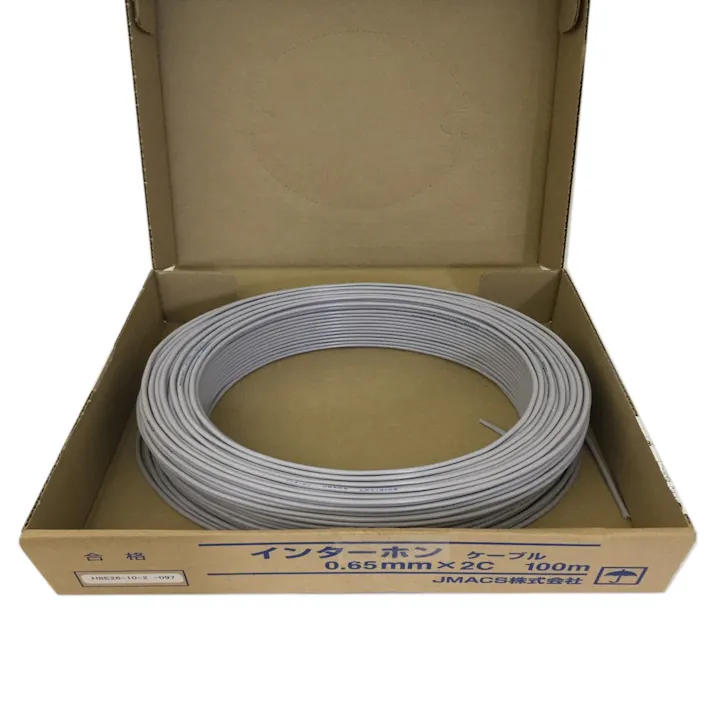 インターホンコード 2芯×0.65 100m巻 箱
