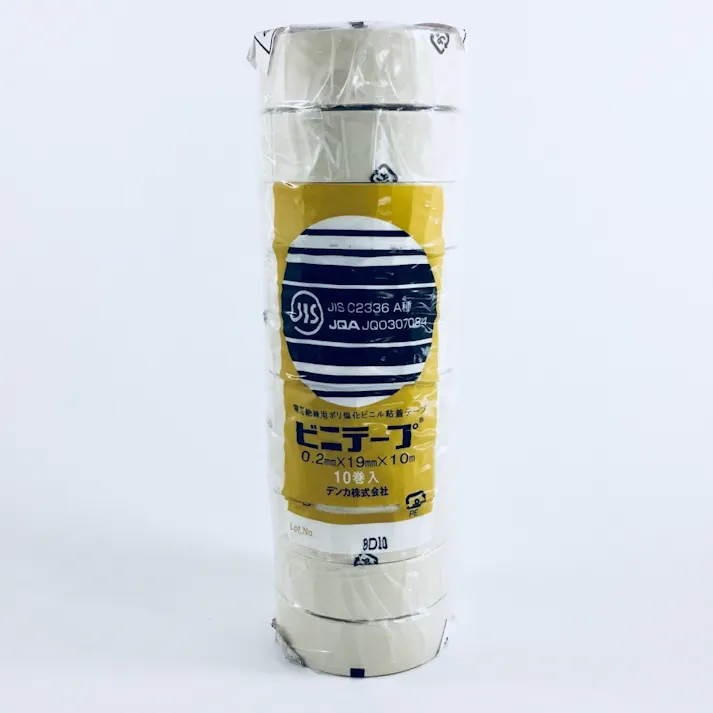 デンカ ビニテープ クリーム 0.2mm×19mm×10m 10巻入