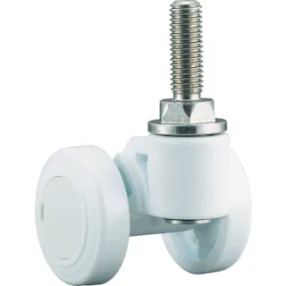 【CAINZ-DASH】東京パーツセンター キャスパッド ねじ込み式双輪キャスターナイロン車 荷重58.8 白 CNBF50W【別送品】