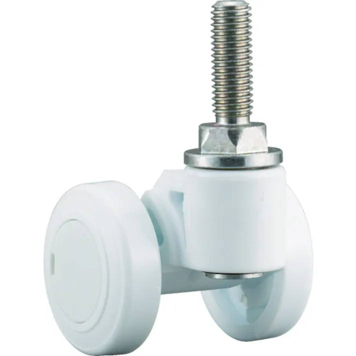 【CAINZ-DASH】東京パーツセンター キャスパッド ねじ込み式双輪キャスターナイロン車 荷重58.8 白 CNBF50W【別送品】